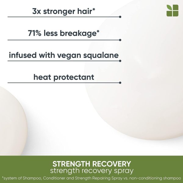Biolage Strength Recovery Leave-In Conditioner Spray | Hair Repairing Heat Protectant & Detangler | Strengthens & Prevents Damage | For Damaged & Sensitized Hair | Vegan | Cruelty-Free - Image 3