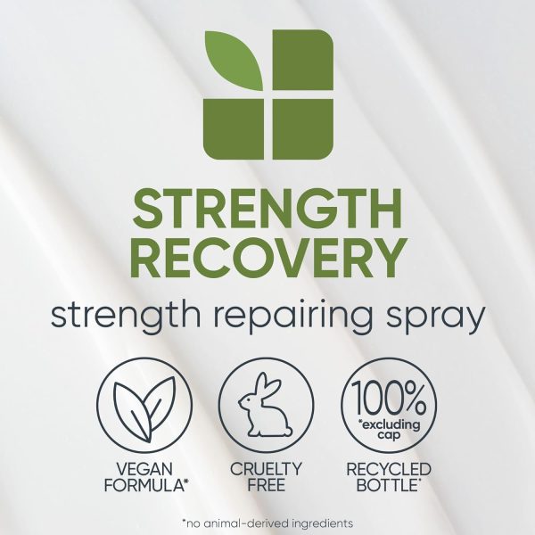 Biolage Strength Recovery Leave-In Conditioner Spray | Hair Repairing Heat Protectant & Detangler | Strengthens & Prevents Damage | For Damaged & Sensitized Hair | Vegan | Cruelty-Free - Image 6