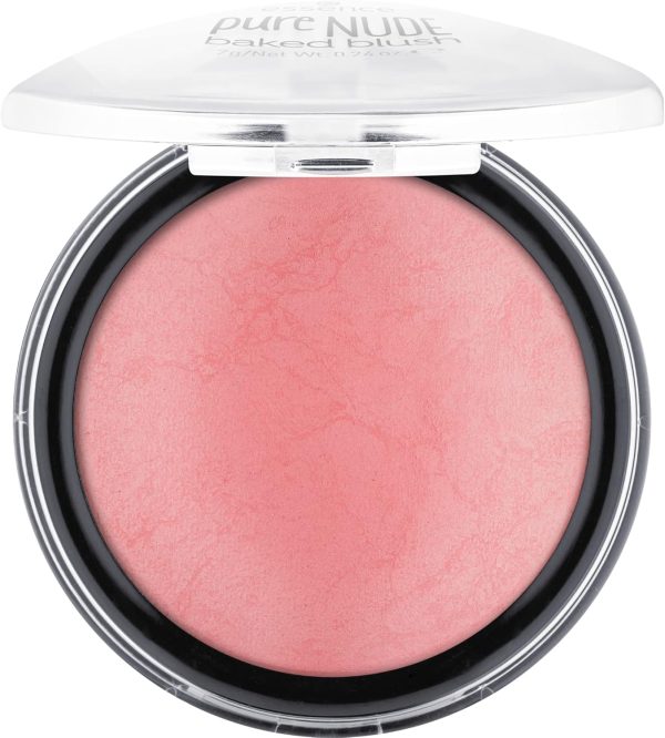 essence | Pure Nude Baked Blush | Highly Pigmented Baked Texture for a Bright, Healthy Glow | Available in 8 Gorgeous Shimmery Shades | Vegan & Cruelty Free (07 Cool Coral)
