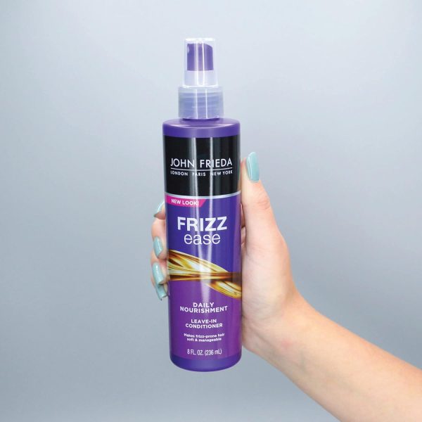 John Frieda Anti Frizz, Frizz Ease Daily Nourishment Leave-In Conditioner, Anti Frizz Conditioner and Heat Protectant for Frizz-prone Hair, 8 oz, with Vitamin A, C, and E - Image 6