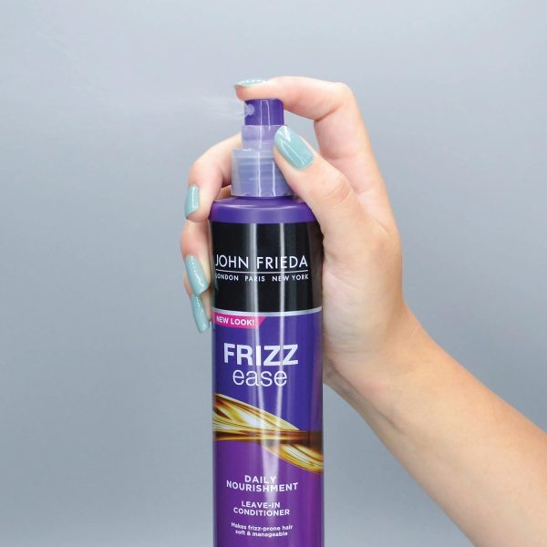 John Frieda Anti Frizz, Frizz Ease Daily Nourishment Leave-In Conditioner, Anti Frizz Conditioner and Heat Protectant for Frizz-prone Hair, 8 oz, with Vitamin A, C, and E - Image 8