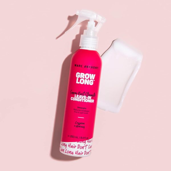 Marc Anthony Leave-In Conditioner Spray & Detangler, Grow Long Biotin - Anti-Frizz Deep Conditioner For Split Ends & Breakage - Vitamin E, Caffeine & Ginseng for Curly, Dry & Damaged Hair - Image 4