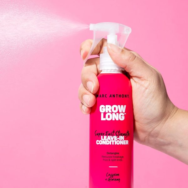 Marc Anthony Leave-In Conditioner Spray & Detangler, Grow Long Biotin - Anti-Frizz Deep Conditioner For Split Ends & Breakage - Vitamin E, Caffeine & Ginseng for Curly, Dry & Damaged Hair - Image 5