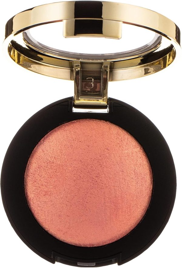Milani Baked Blush - Bella Bellini (0.12 Ounce) Vegan, Cruelty-Free Powder Blush - Shape, Contour & Highlight Face for a Shimmery or Matte Finish - Image 4