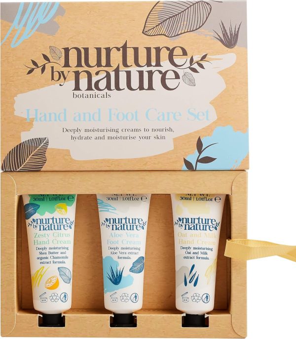 Nurture by Nature Hand & Foot Lotion Set, Mothers Day Gifts, Shea Butter Hand Cream for Dry Hands with Aloe Vera & Vitamin E, Hand Lotion Travel Size, Moisturizing Hand Cream Set for Women - Image 2
