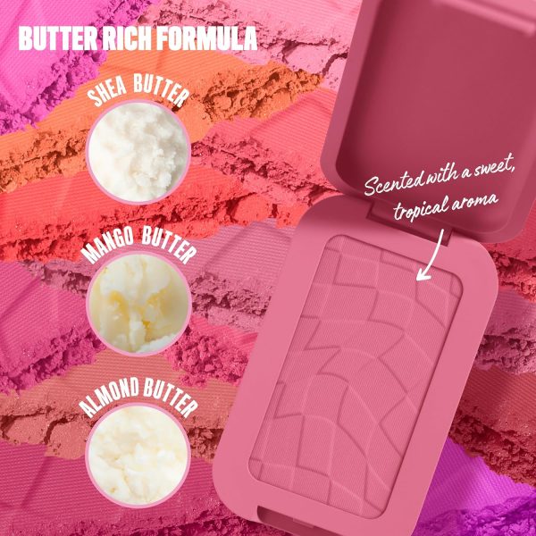 NYX PROFESSIONAL MAKEUP Buttermelt Powder Blush, Fade and Transfer-Resistant Blush, Up to 12HR Make Up Wear, Vegan Formula - For The Butta - Image 3