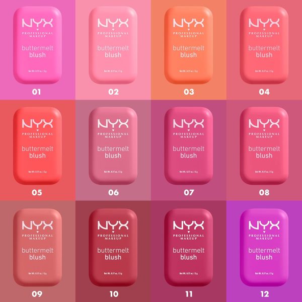 NYX PROFESSIONAL MAKEUP Buttermelt Powder Blush, Fade and Transfer-Resistant Blush, Up to 12HR Make Up Wear, Vegan Formula - For The Butta - Image 7