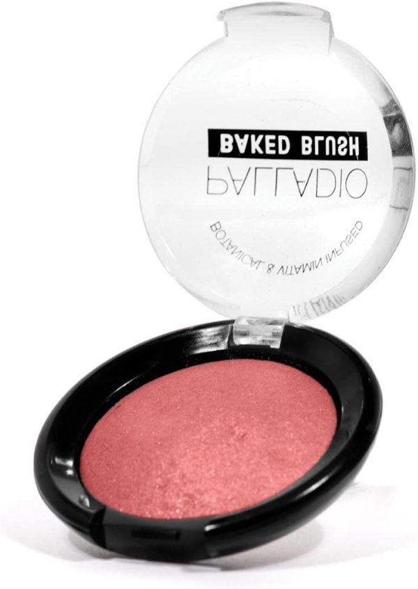 Palladio Baked Blush, Highly Pigmented Shimmery Formula, Easy to Blend and Highly Buildable, Apply Dry for a Natural Glow or Wet for a Dramatic Luminous Look, Long Lasting for All day Wear, Wish - Image 4
